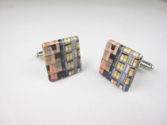 Olympic development authority flats cufflinks in red